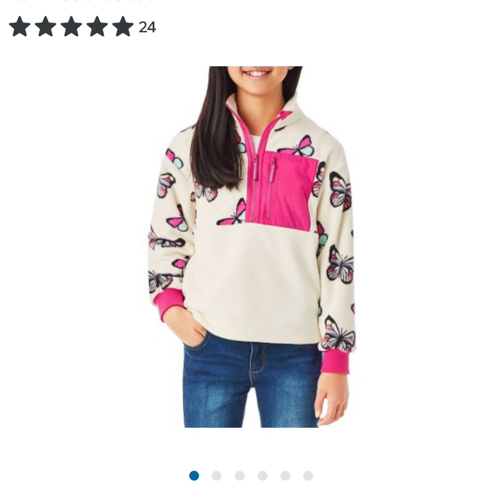 Girls Half Zip Fleece